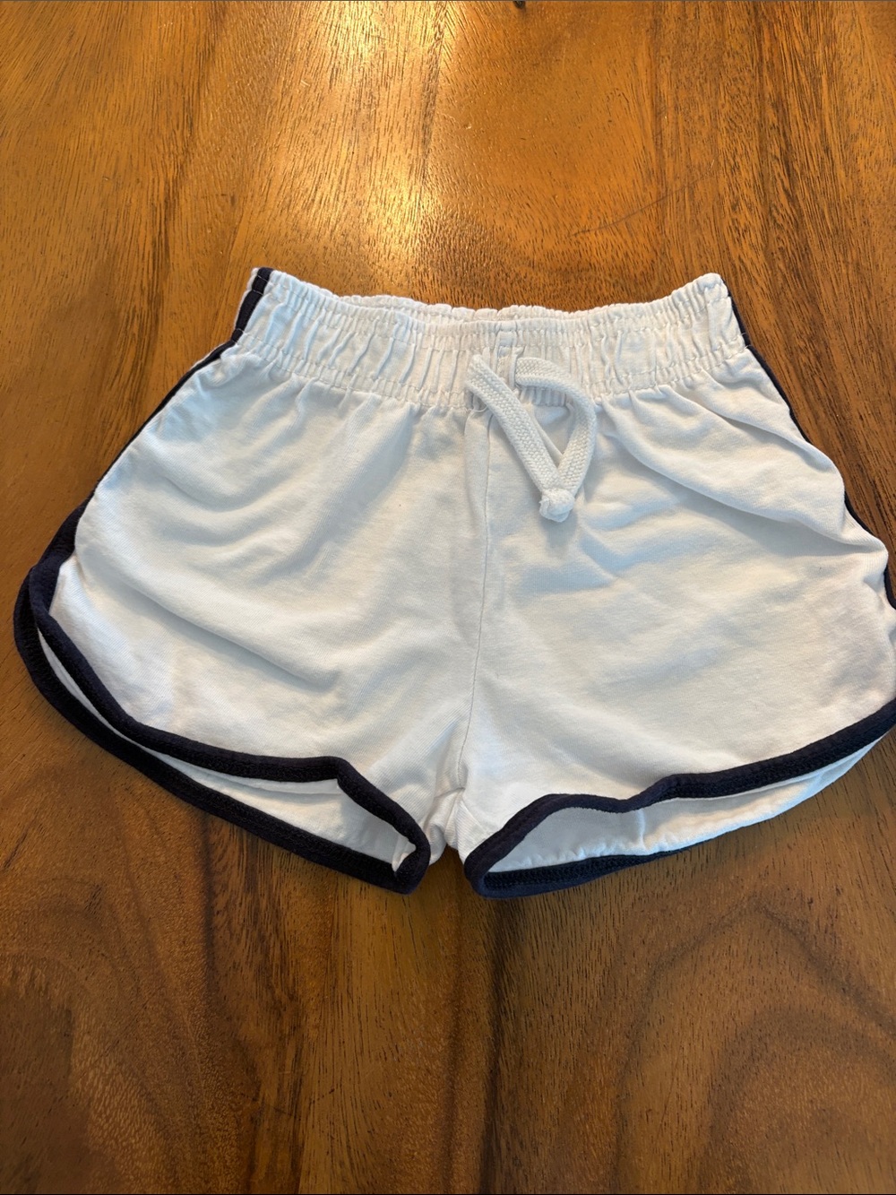 Zara White Shorts with Navy Trim